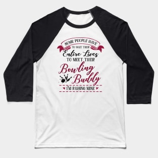 Mom Daughter Matching Bowling Shirts Baseball T-Shirt